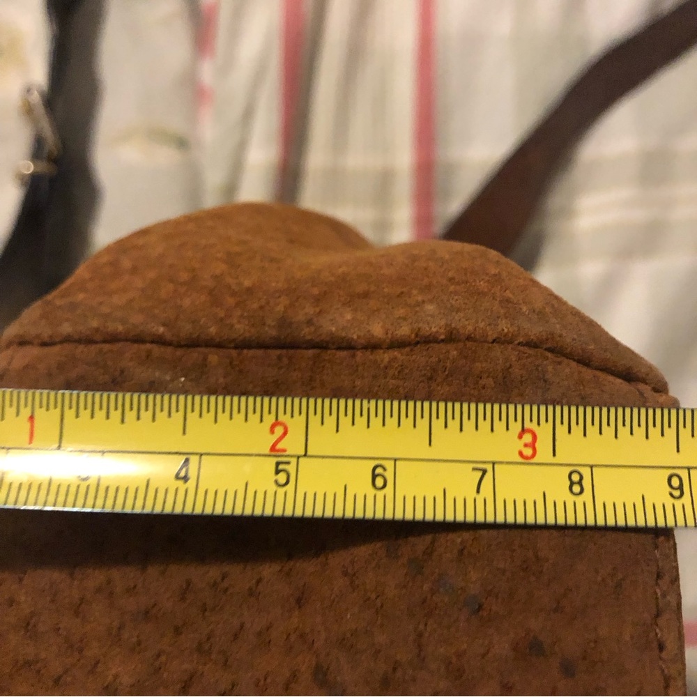 Limited Genuine Leather Saddle Crossbody Bag Brown - Picture 7 of 13
